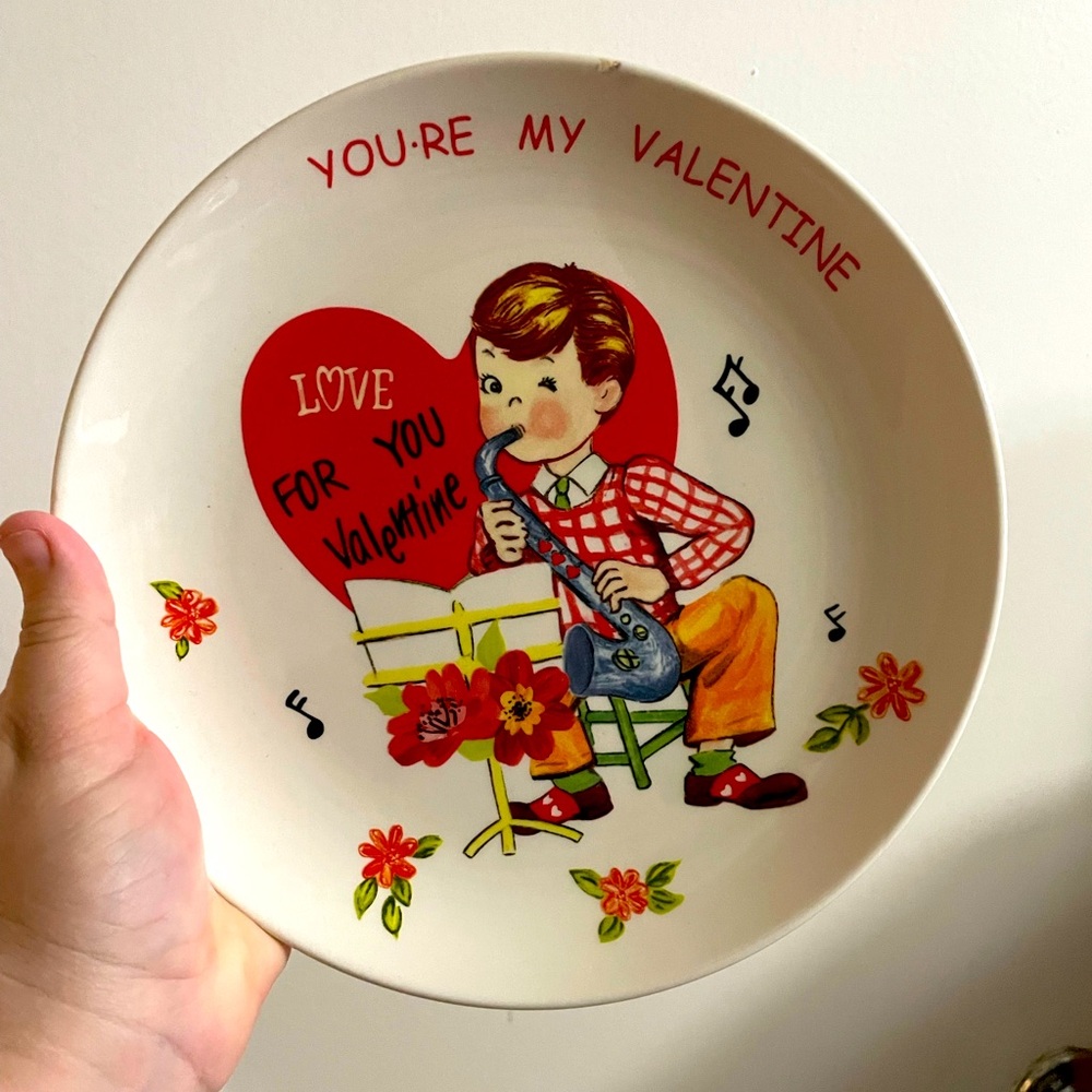Vintage inspired Valentine’s Day plates
